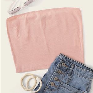 Pink Bandeau Top